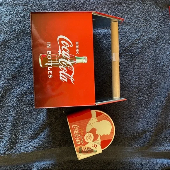 Coca-Cola Advertising Serving Tray Coasters and Napkin/Utensil Holder - Picture 3 of 7